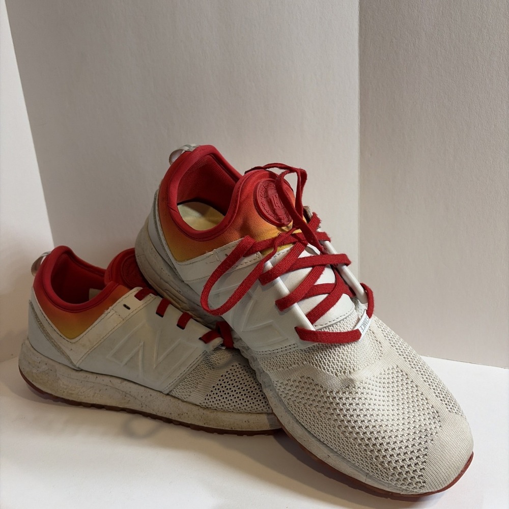 New Balance Stance x 247 All Day All Night Sz 10 Orange Red White